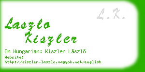 laszlo kiszler business card
